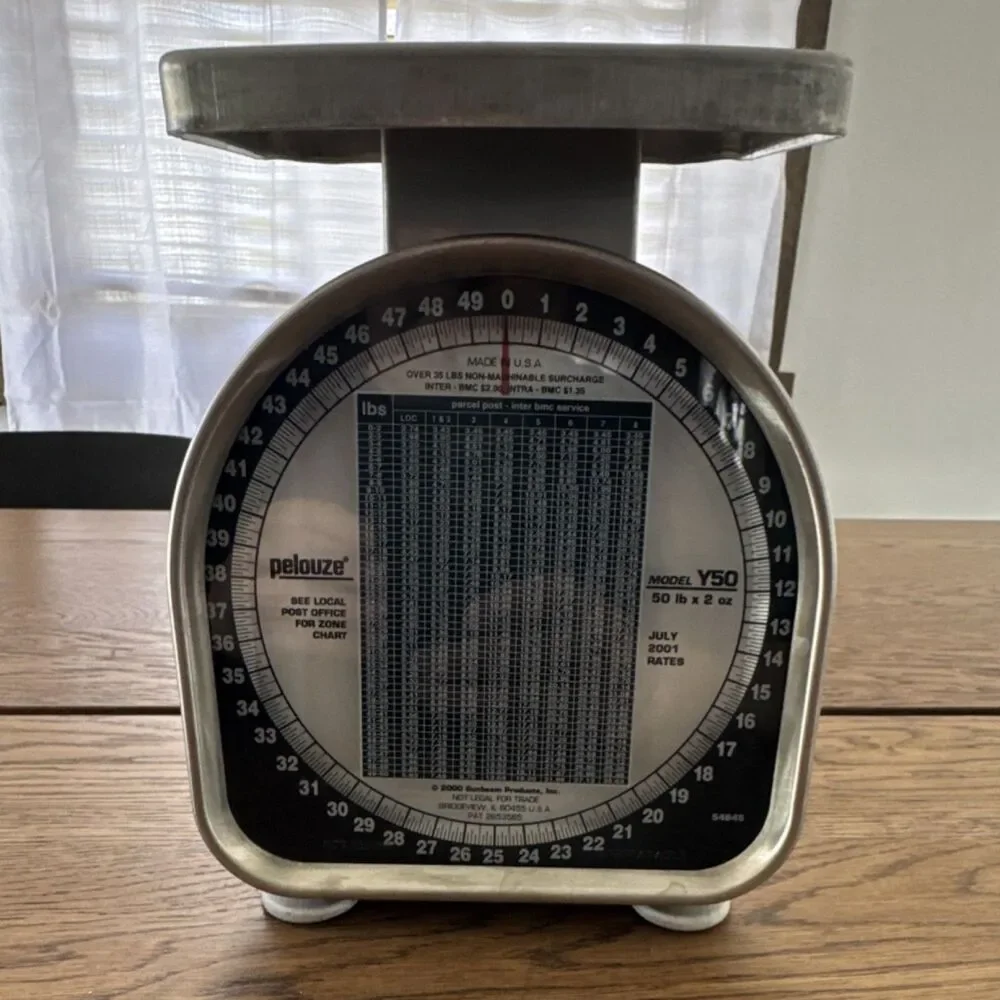 Pelouze Y50 Mechanical Postal Scale Stainless Steel Platform 50lb